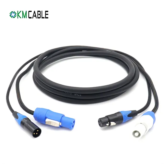 Wholesale Customized DMX XLR Powercon Cable 3pin 5pin XLR Power Combo Cable for Stage Light Audio 